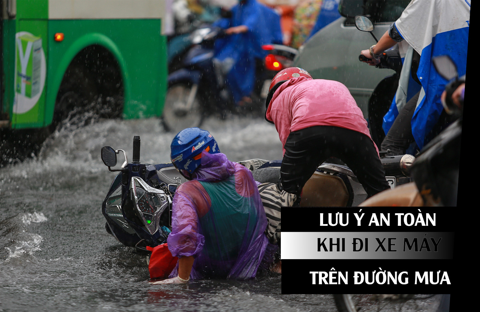 NHỮNG NGUYÊN TẮC LÁI XE MÁY ĐƯỜNG TRƠN TRƯỢT 